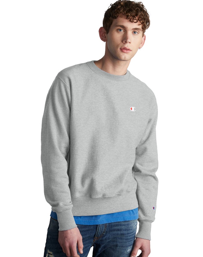 Champion Reverse Weave Crew Sweatshirt Heren - Grijs - Belgie 7521DWOVI